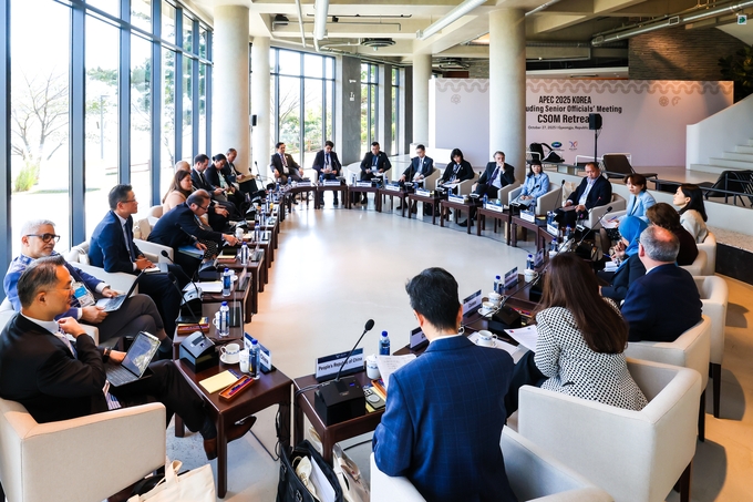 ▲ 외교부는 지난 27일부터 28일까지 2025년 아시아태평양경제협력체(APEC) 최종고위관리회의가 경주에서 열렸다고 28일 밝혔다. 사진은 2025년 아시아태평양경제협력체(APEC) 최종고위관리회의 전경. 연합