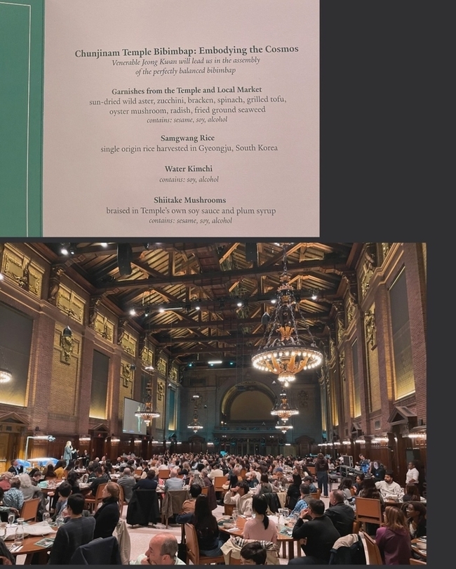 ▲ NH농협 경주시지부가 지난 22일(현지시간) 미국 예일대학교에서 열린 한식 문화행사에서 400여 명의 참석자들에게 경주쌀로 만든 한식을 선보여 큰 호응을 얻었다. 농협경주시지부