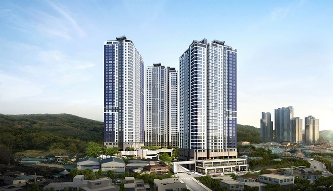 ▲ 2026년 입주 예정 다산면 민간아파트 조감도