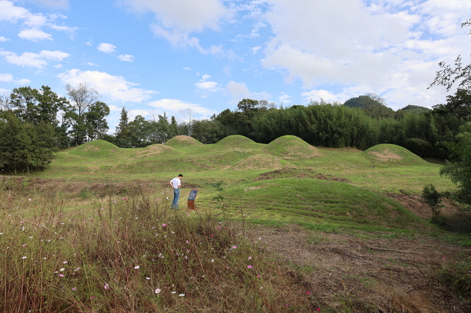 ▲ 상주시 병풍산 고분군 전경. 상주시 제공