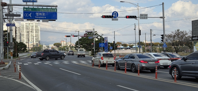 ▲ 영화교 입구 교차로. 권오석 기자