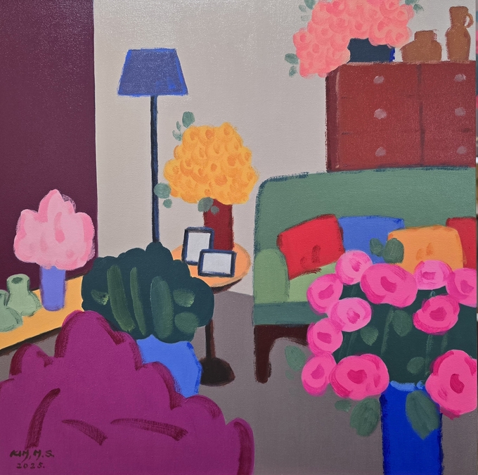 ▲ 김명숙, 인상, 45x45cm, oil on canvas, 2025