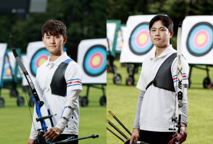 ▲ 예천군청 김제덕(왼쪽), 장지호 선수