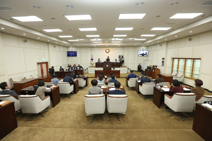 ▲ 대구 수성구의회 정례회 진행 모습. 수성구의회