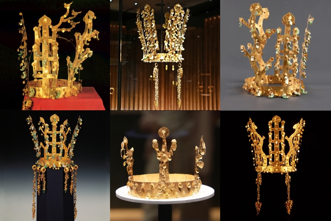 ▲ 국립경주박물관이 관람객들으l 폭발적인 관심을 끌고 있는 특별전 ‘신라금관, 권력과 위신’의 전시기간을 당초 12월 14일에서 내년 2월 22일까지 72일 연장키로 했다.  사진은 특별전시 신라금관특별전 금관모음. 국립경주박물관