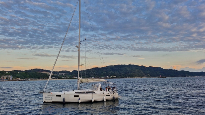 ▲ 후포마리나항에서 즐기는 요트체험.