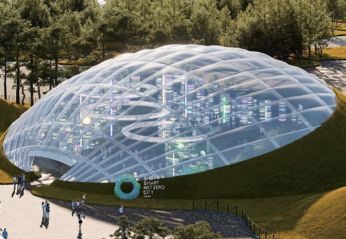 ▲ 한수원이 엑스포공원에 조성한 기업홍보관 SSNC를 18일부터 정식 개관한다. 사진은 SSNC 전경. 한수원