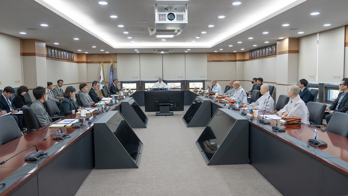 ▲ 18일 동국대 WISE캠퍼스 백주년 기념관에서 동국대 건학위원회 주관으로 ‘제34차 건학기본기관장 연석회의’가 열리고 있다. 동국대